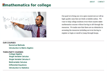 Tablet Screenshot of mathforcollege.com